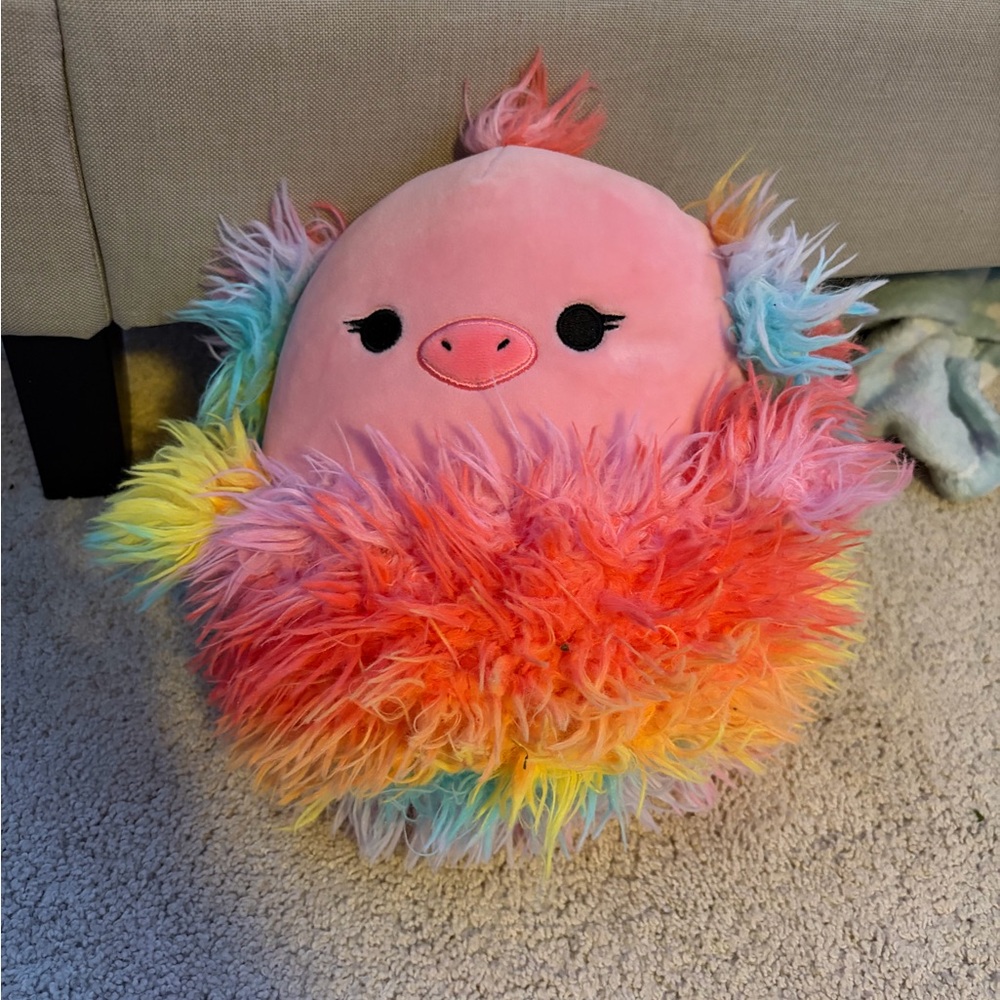 Squishmallows Pink and Rainbow Plush Toy